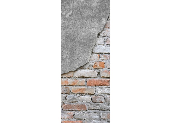 Наклейка на дверь Кирпичная стена